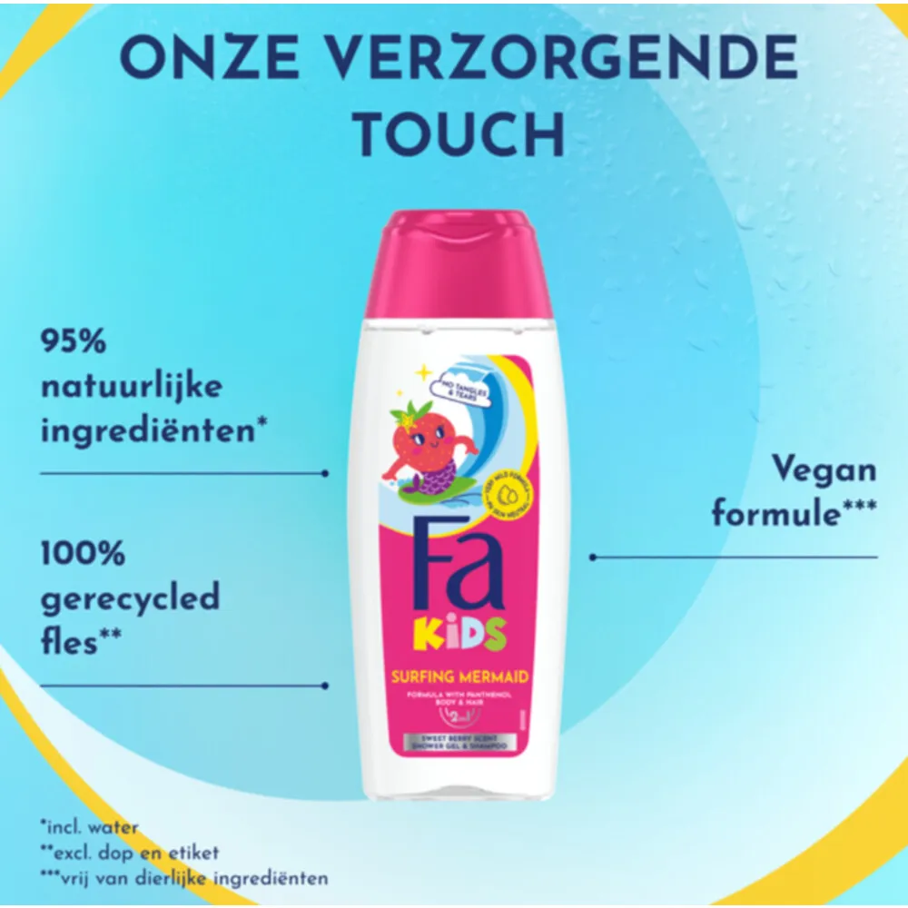 Fa Kids douche & shampoo mermaid (250 ml) - image 3