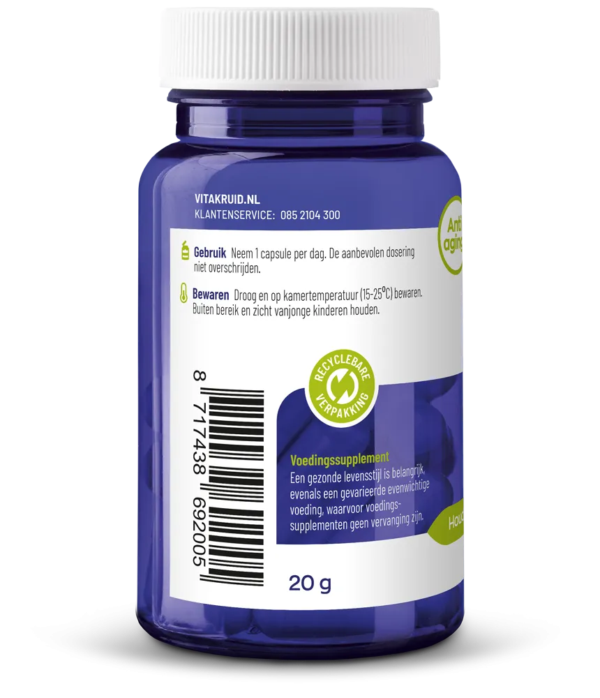 Vitakruid Hyaluronzuur 150 Hyamax® met Vitamine C Anti-Aging (60 vega capsules)