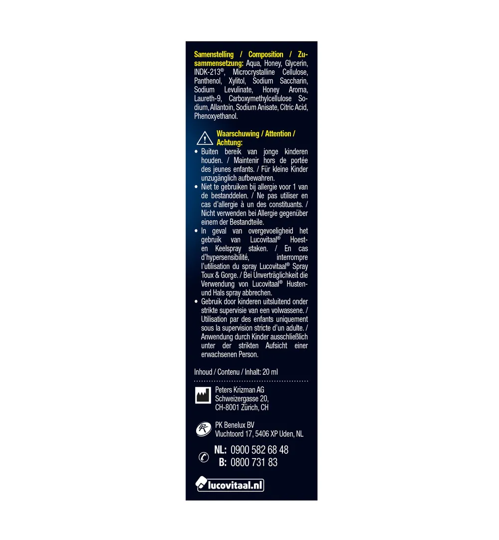 Lucovitaal Keel & Hoestspray (20 ml) - image 3