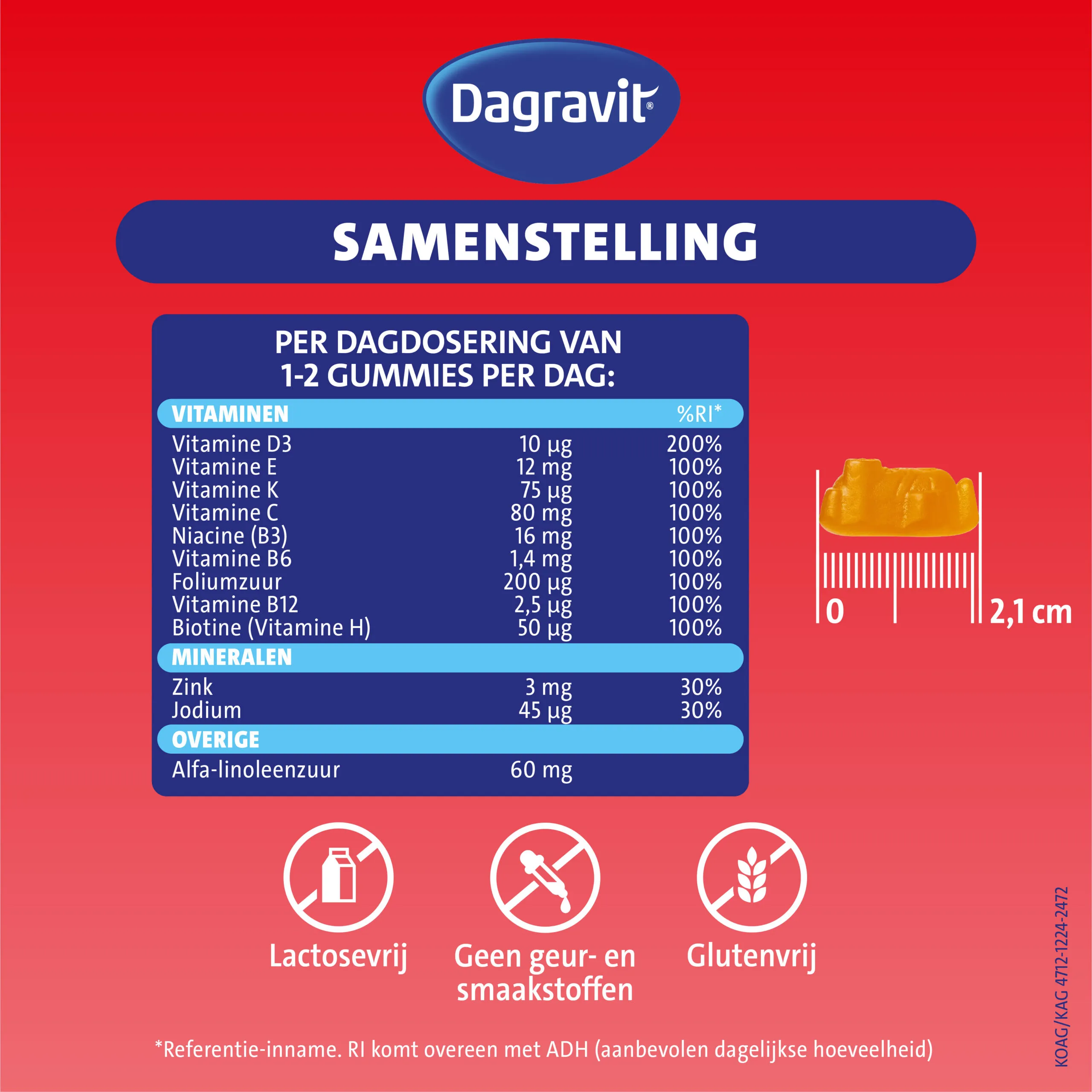 Dagravit Kids-Xtra Vitaminions Gums 6-12 Jaar (60 stuks) - image 3
