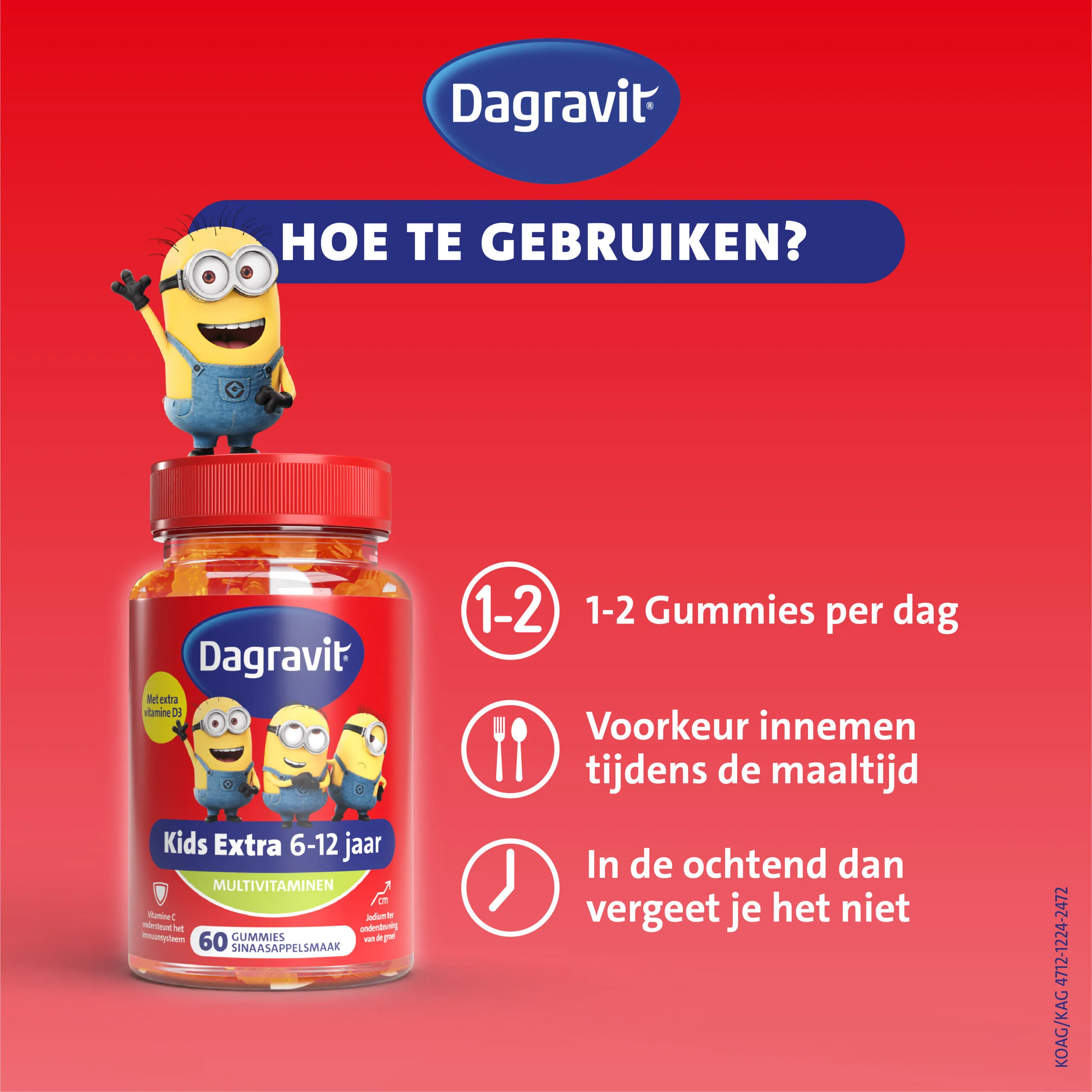 Dagravit Kids-Xtra Vitaminions Gums 6-12 Jaar (60 stuks) - image 4