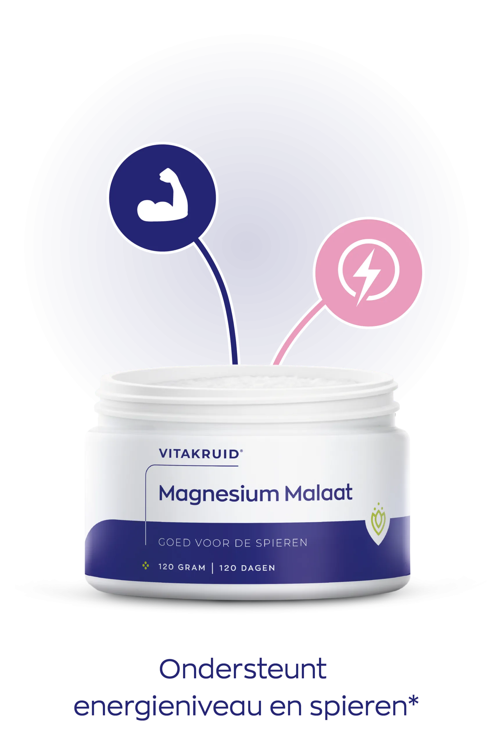 Vitakruid Magnesium Malaat met Vitamine B6 (P-5-P) (120 gr) - image 2
