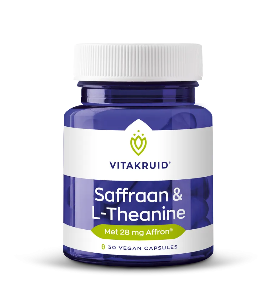 Vitakruid Saffraan 28 mg (Affron®) & L-Theanine Groene Thee (30 vega capsules)