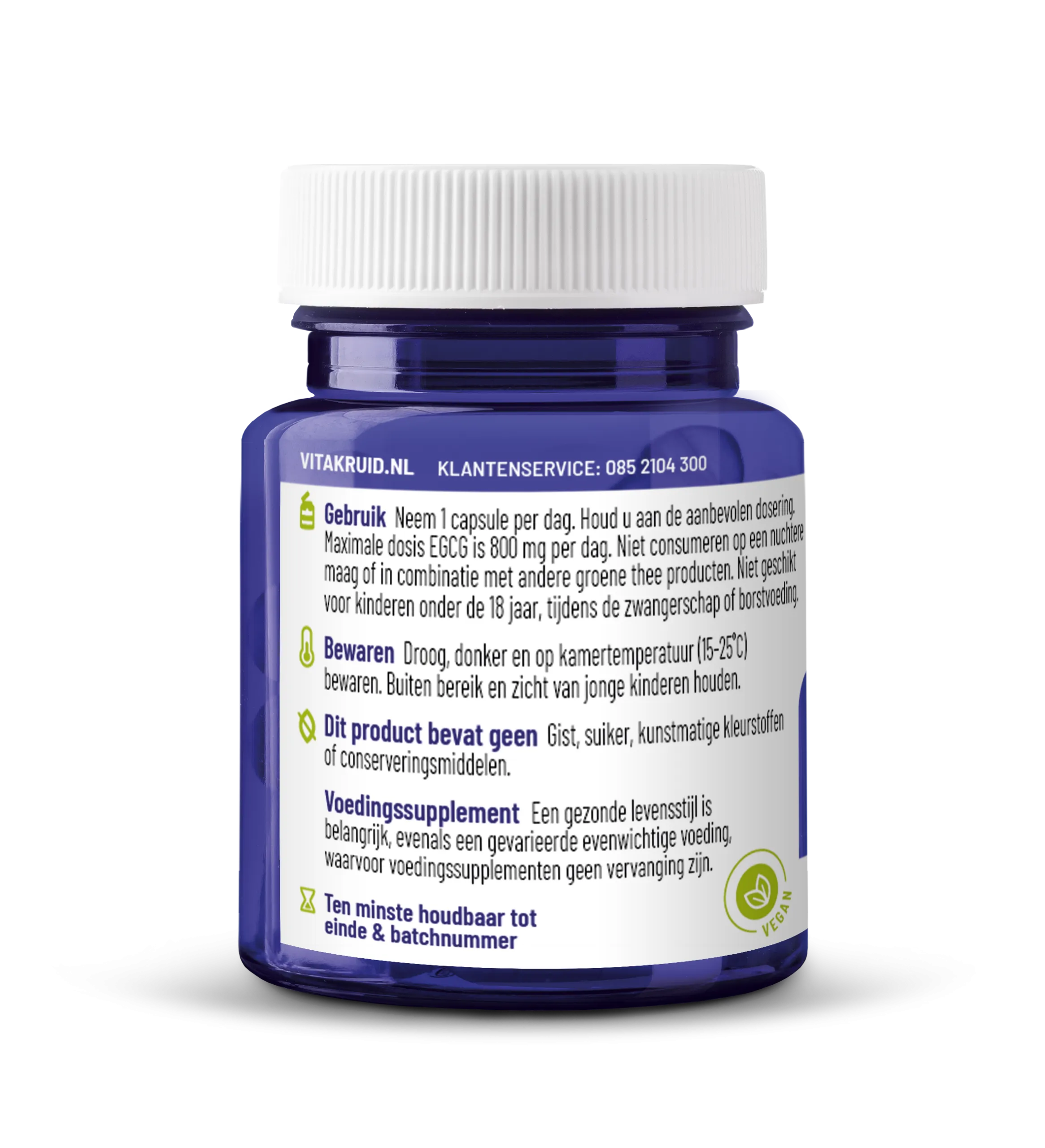 Vitakruid Saffraan 28 mg (Affron®) & L-Theanine Groene Thee (30 vega capsules) - image 2