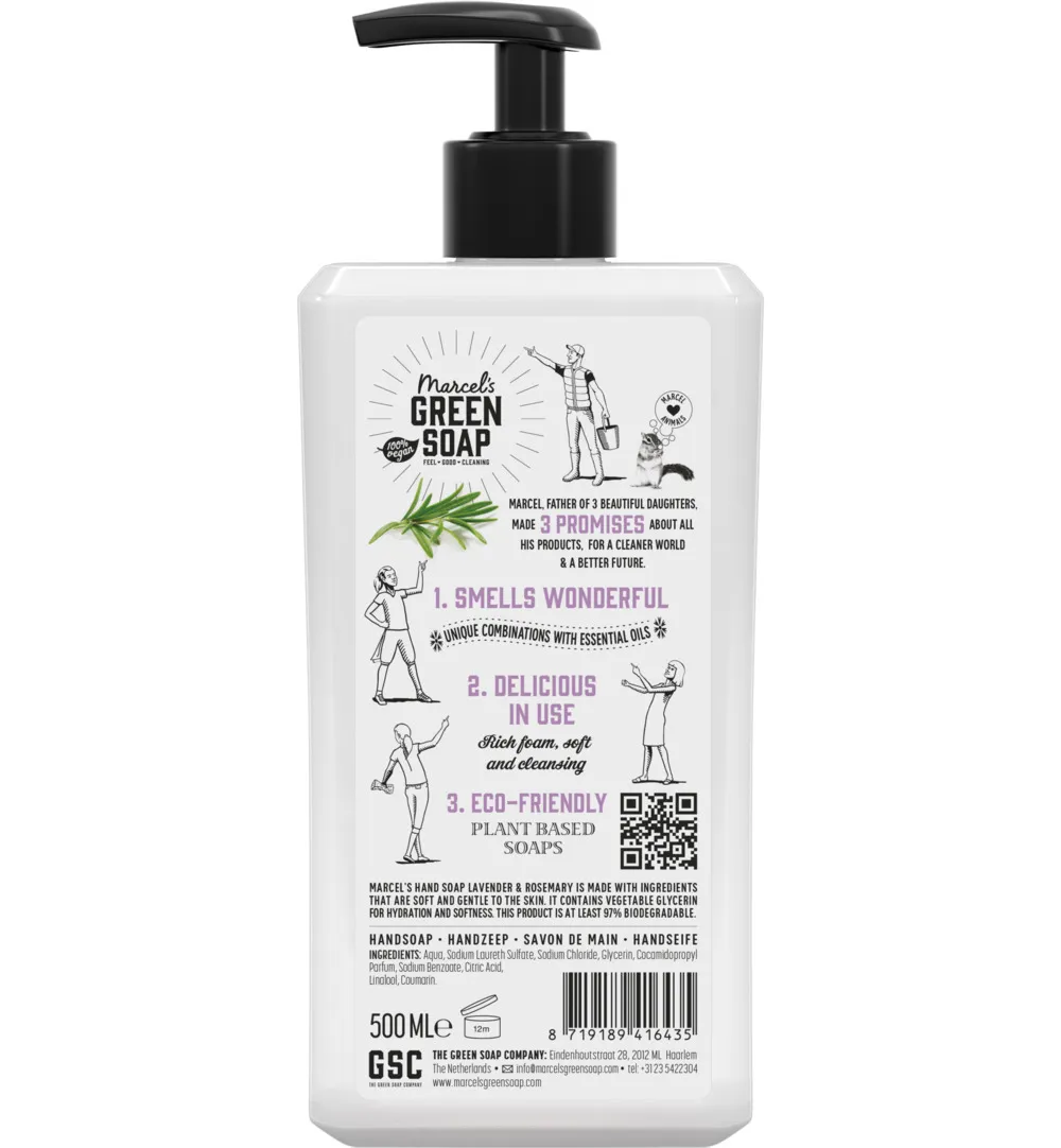 Marcel's Green Soap Handzeep lavender & rosemary (500 ml)