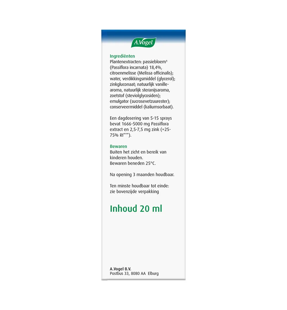 A.Vogel Passiflora rustgevende spray (20 ml) - image 4