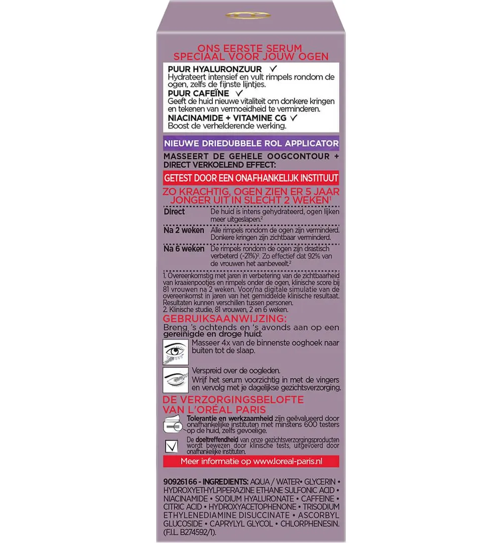 L'Oréal Paris Revitalift Filler Oogserum (20 ml) - image 2