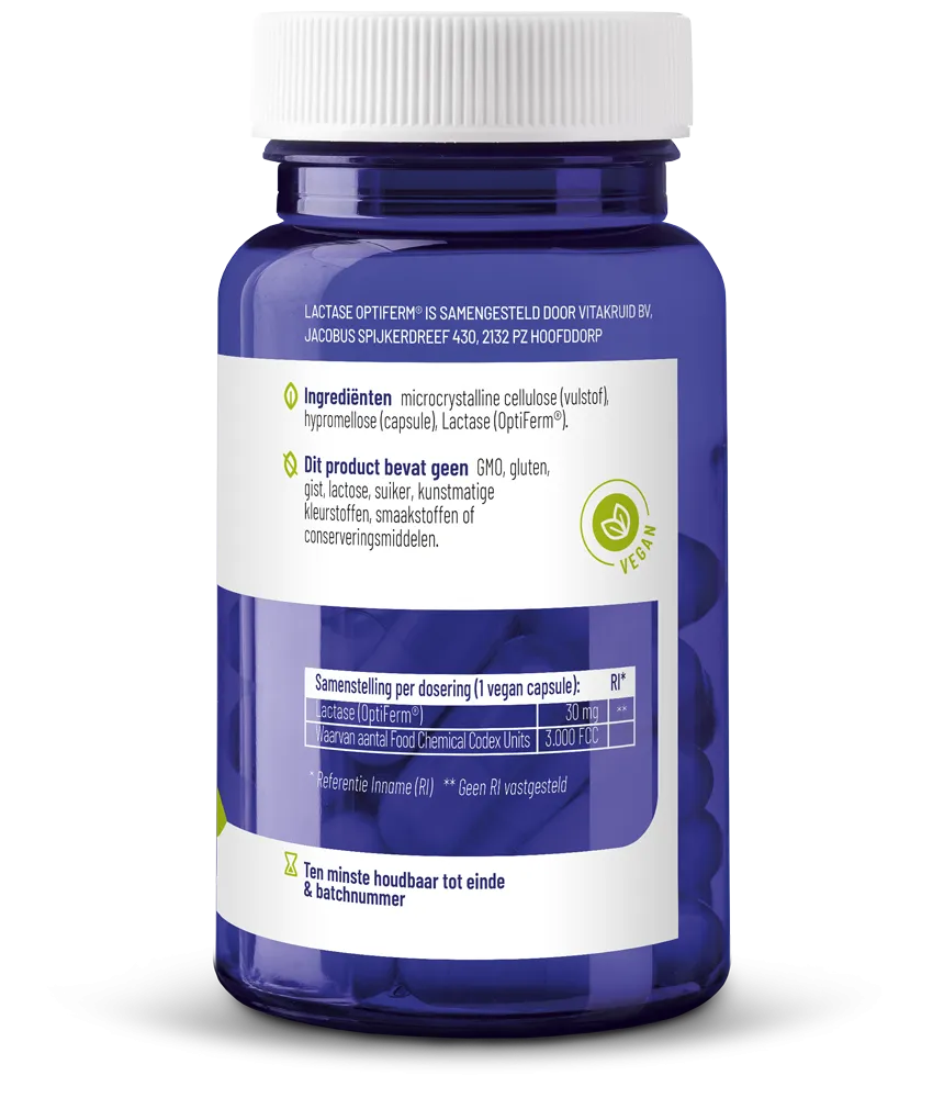 Vitakruid Lactase Enzym Optiferm® 3.000 FCC (90 vega capsules) - image 2