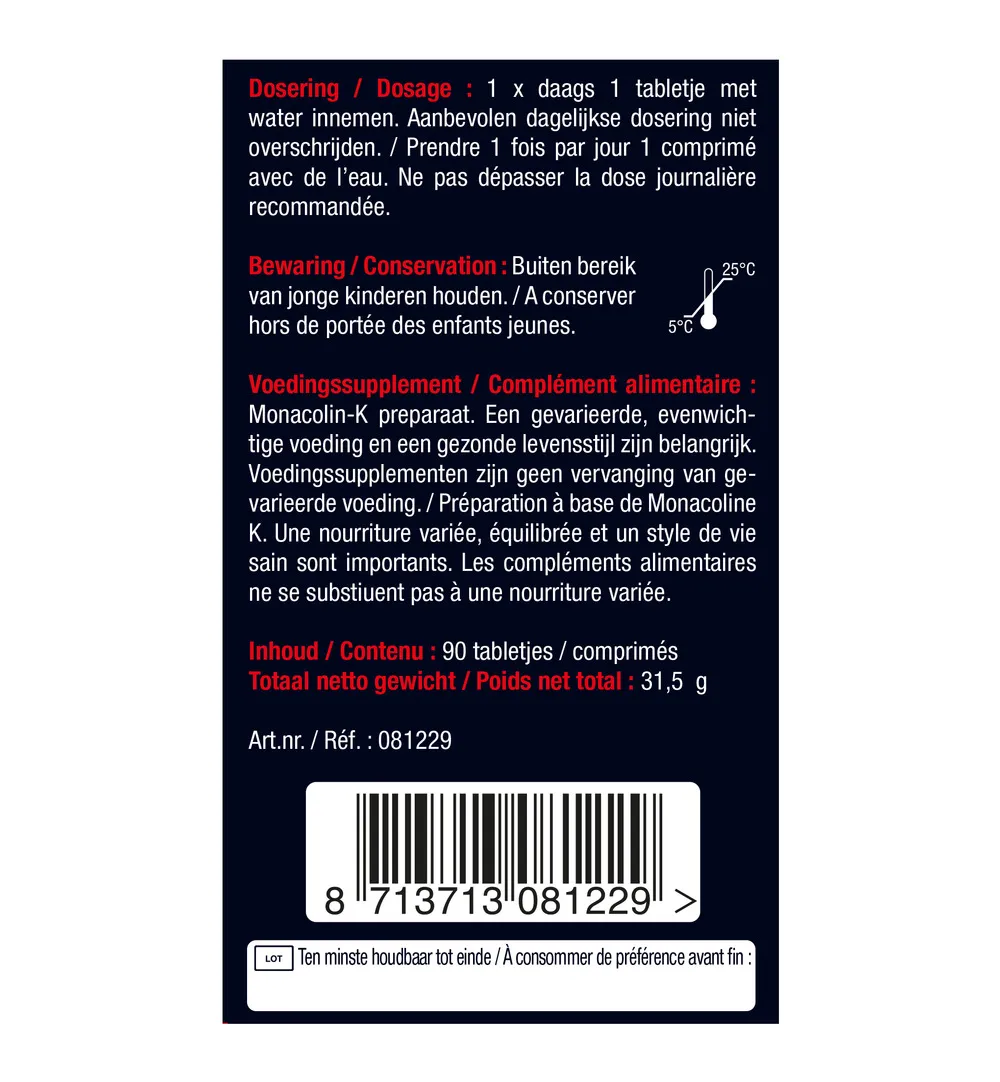 Lucovitaal Rode Gist Rijst (90 Tabletjes) - image 6
