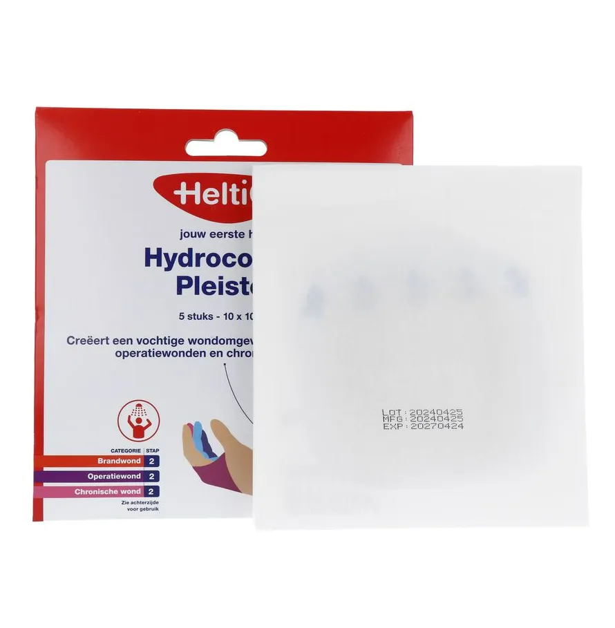 Heltiq Hydrocolloid Pleisters 10 X 10 Cm (5 stuks) - image 2