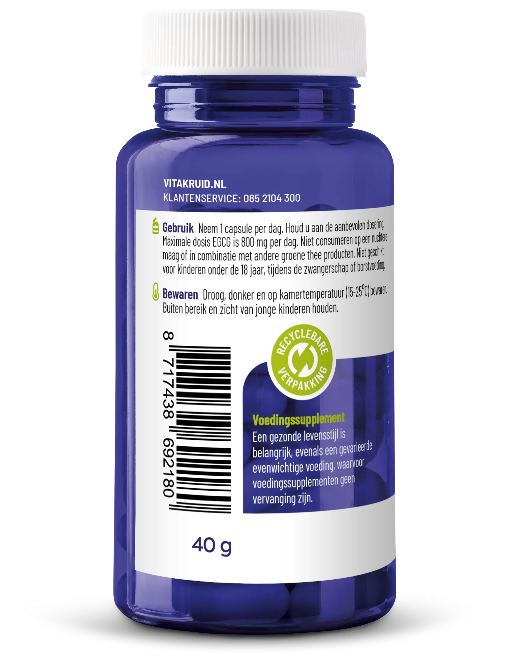 Vitakruid Saffraan 28 mg (Affron®) & L-Theanine Groene Thee (90 vega capsules)