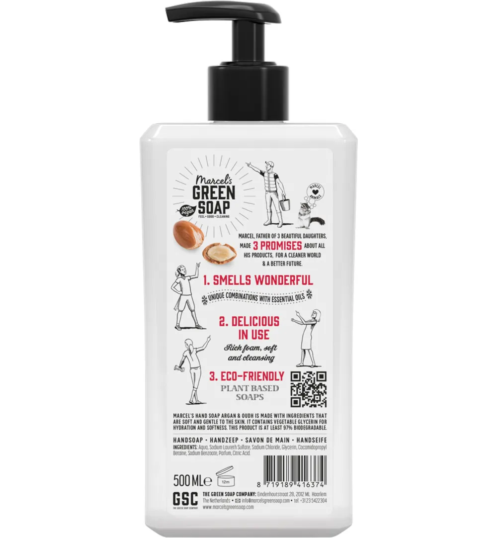 Marcel's Green Soap Handzeep Argan & Oudh (250 ml)