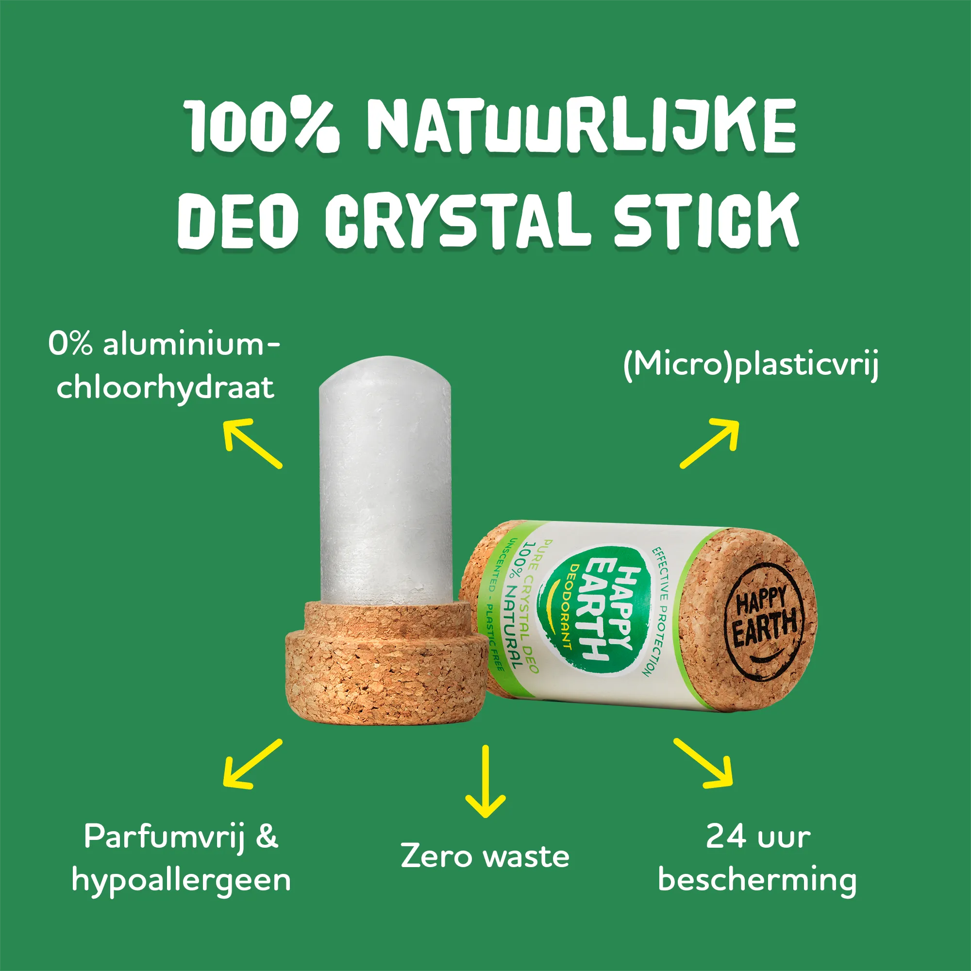 Happy Earth Pure crystal deodorant unscented (90 gr) - image 4