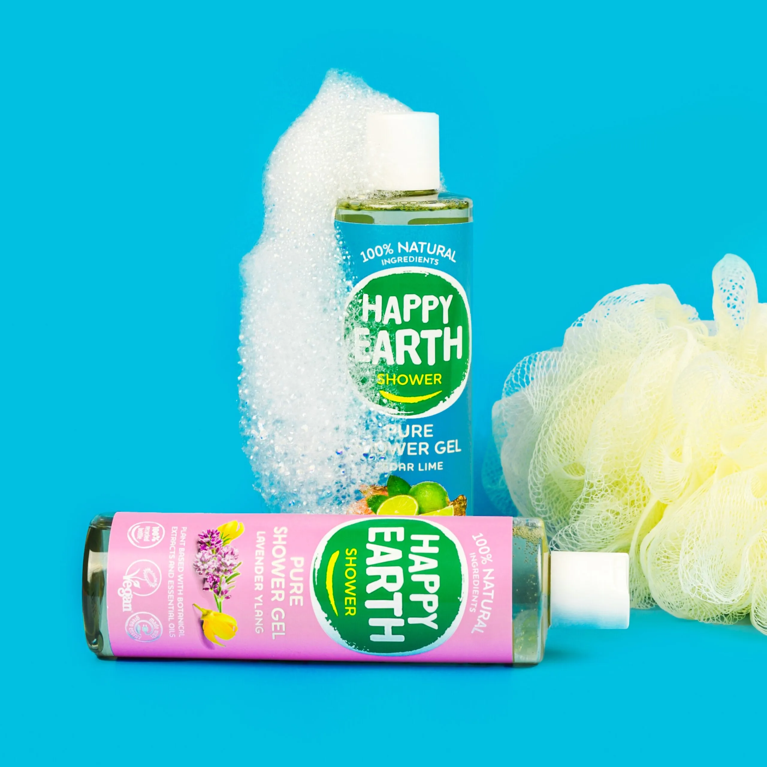 Happy Earth Pure showergel lavender ylang (300 ml) - image 4