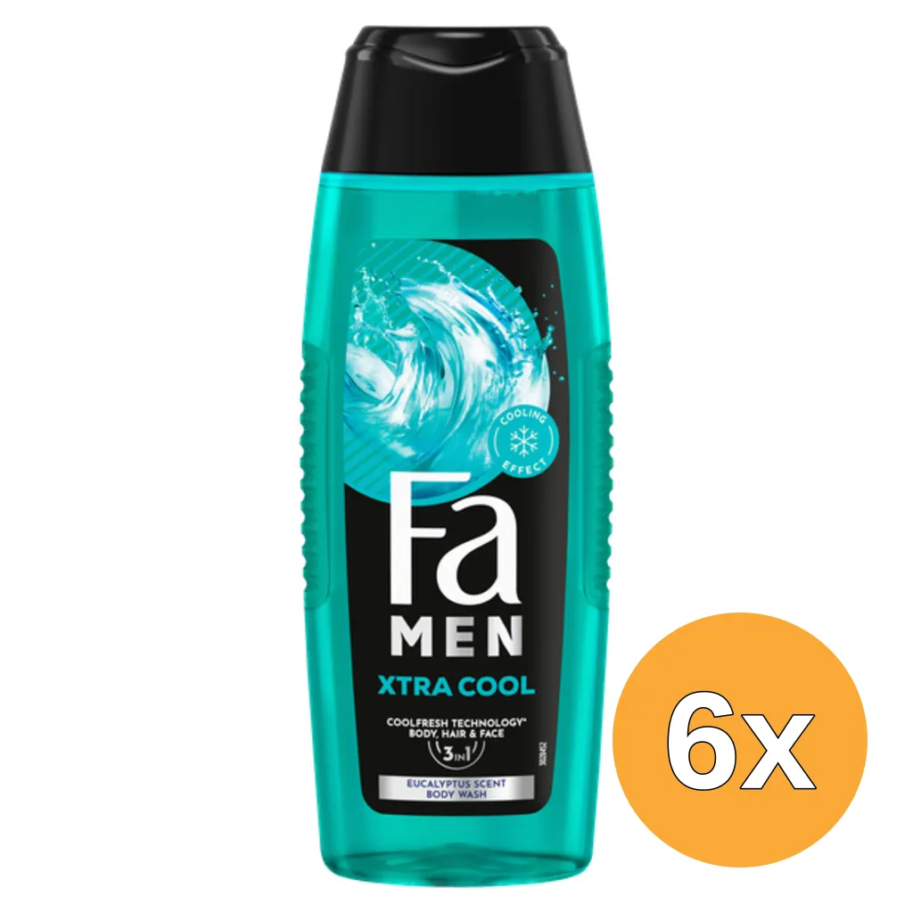 6x Fa Men 3in1 Douchegel Xtra Cool (250 ml)