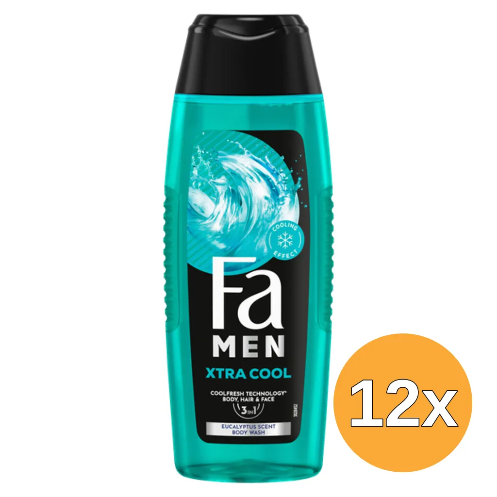 12x Fa Men 3in 1  Douchegel Xtra Cool (250 ml)