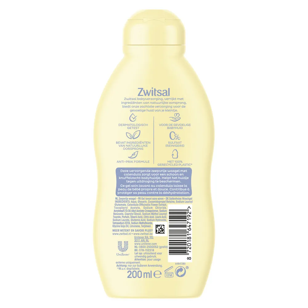 Zwitsal Wasgel Zeepvrij (200 ml)