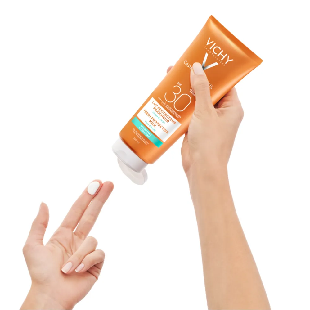Vichy Capital Soleil Fresh Protective Milk Face & Body SPF30 (300 ml) - image 2