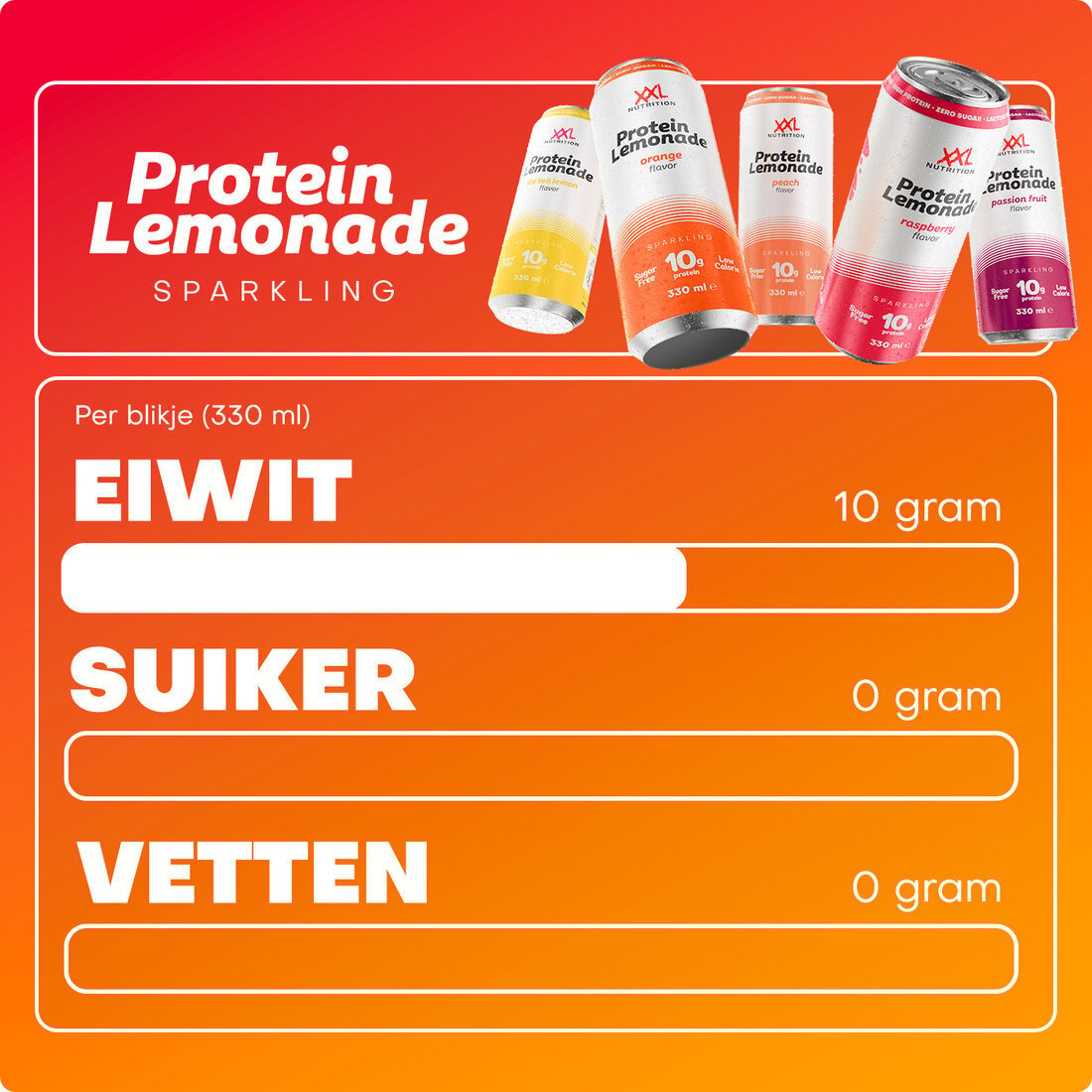 6x XXL Nutrition Protein Lemonade - Raspberry (6 x 330 ml)