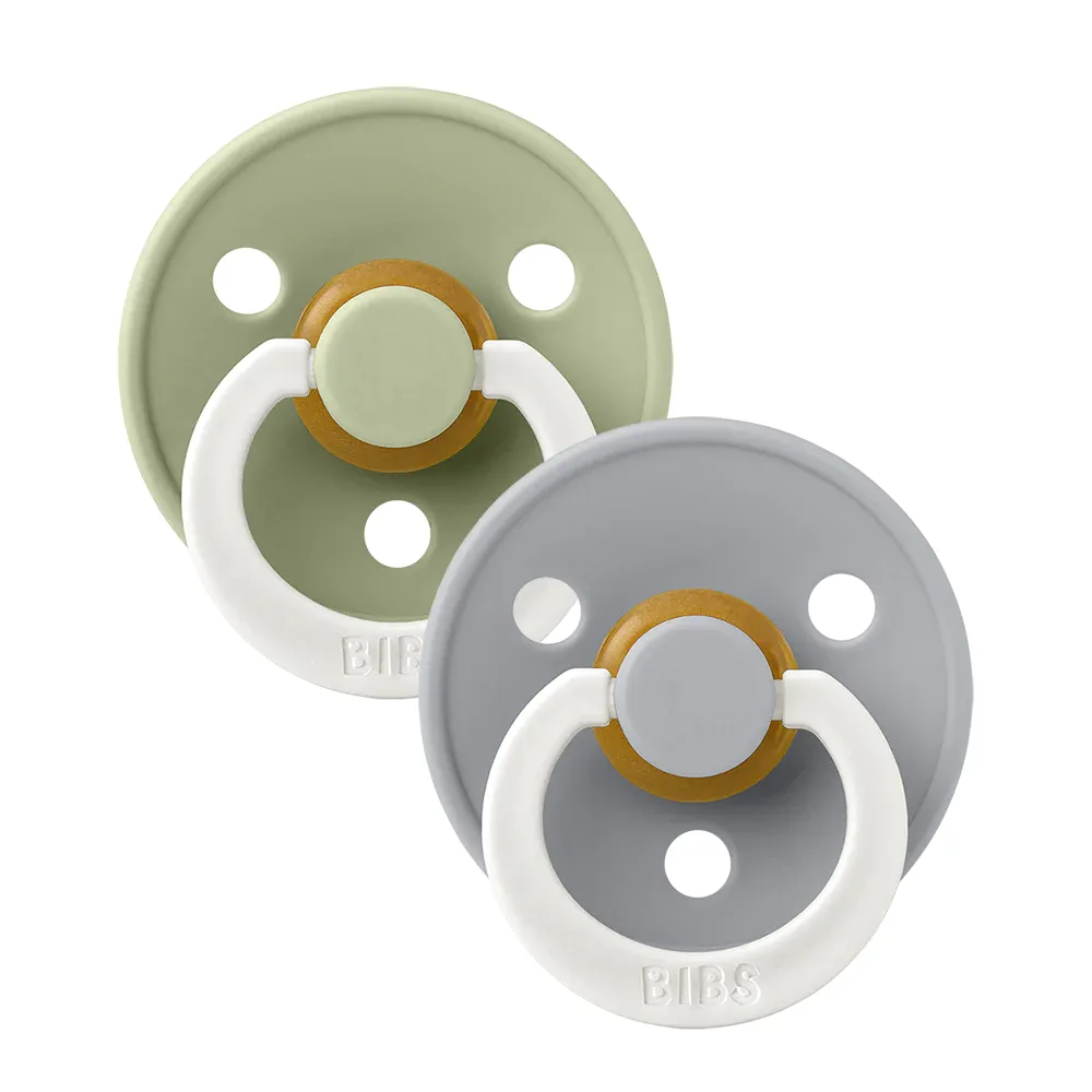 Bibs Glow Fopspeen 0-6 Maanden Symmetrical Sage/cloud (2 stuks)