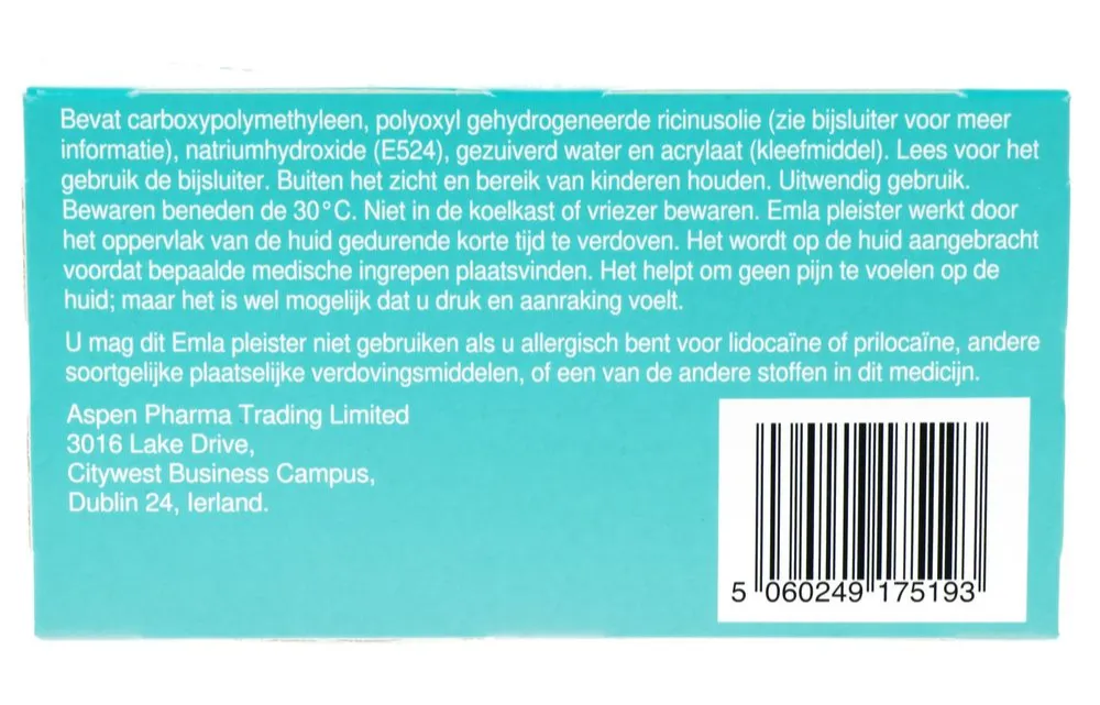 Emla Verdovingspleister (20 stuks)