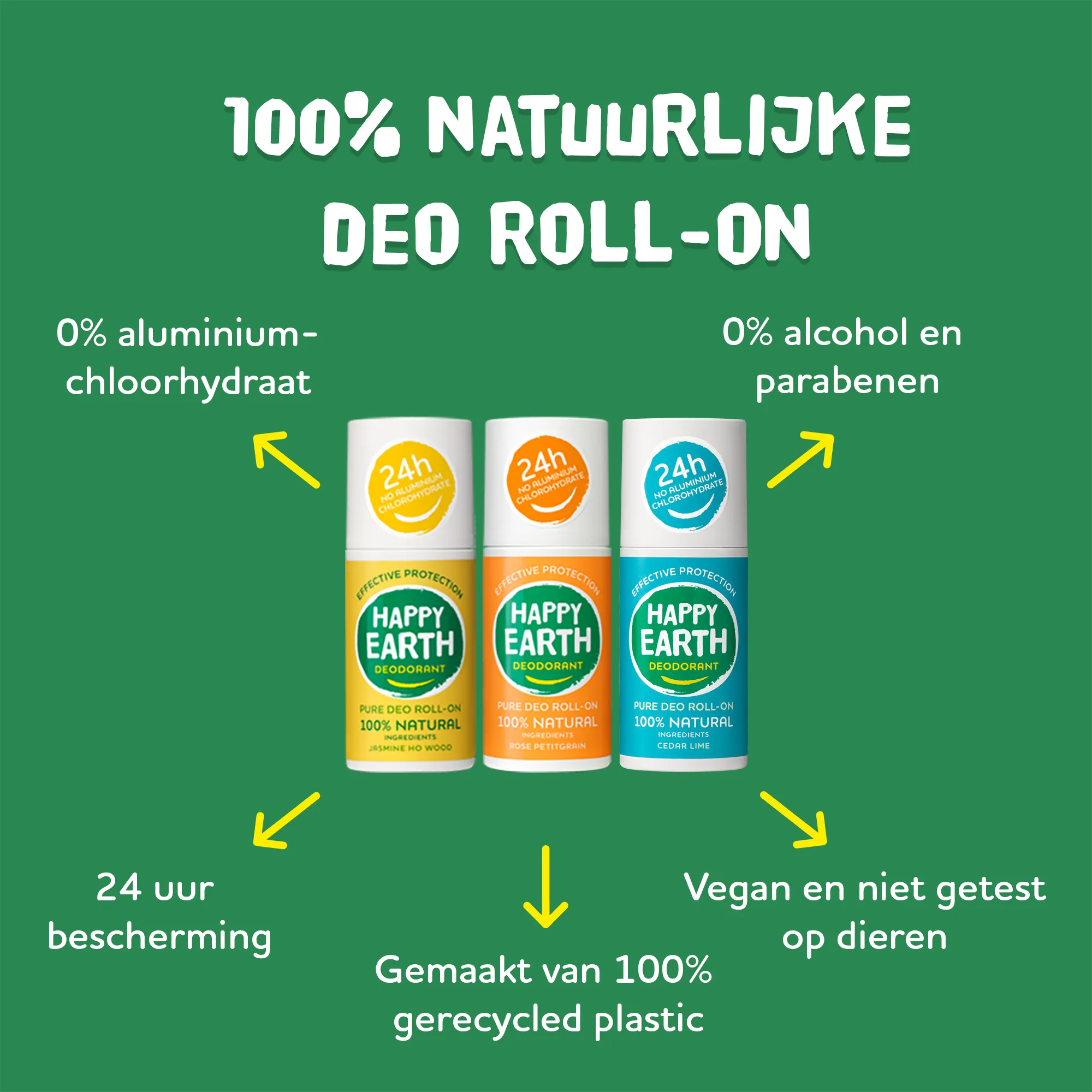Happy Earth 100% Natural Deo Roll-on Bergamot Cedarwood (75 ml) - image 4