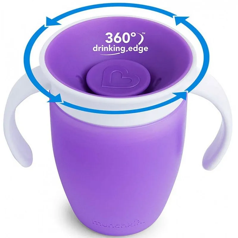 Munchkin Miracle 360° Oefenbeker Paars (207 ml)