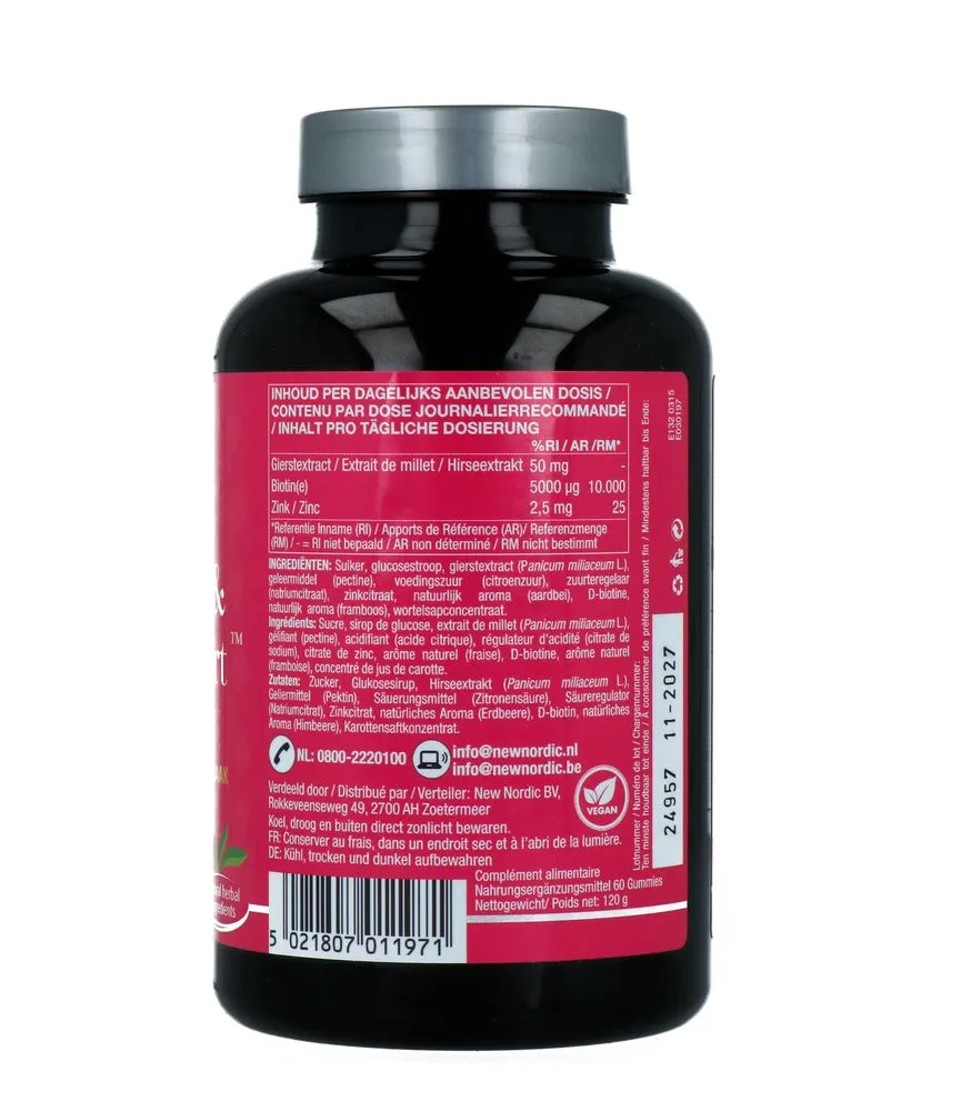 New Nordic Hair Skin & Nail Strong Gummies (60 stuks)