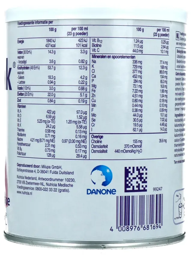 Nutridrink Poeder Shake Aardbei (335 gr)