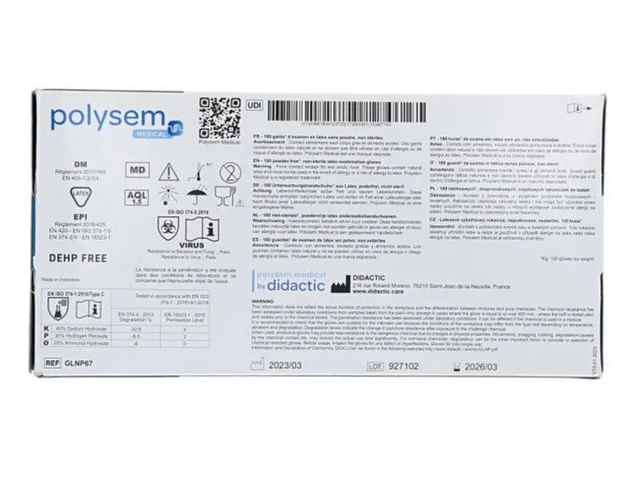 Polysem Latex Handschoenen Maat S (100 stuks)