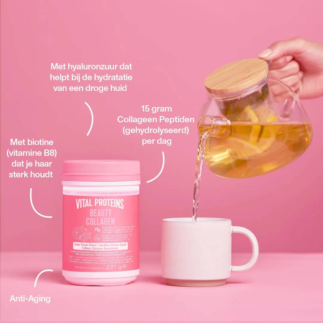 Vital Proteins Beauty Collageen - Aardbei Citroen (271 gr)