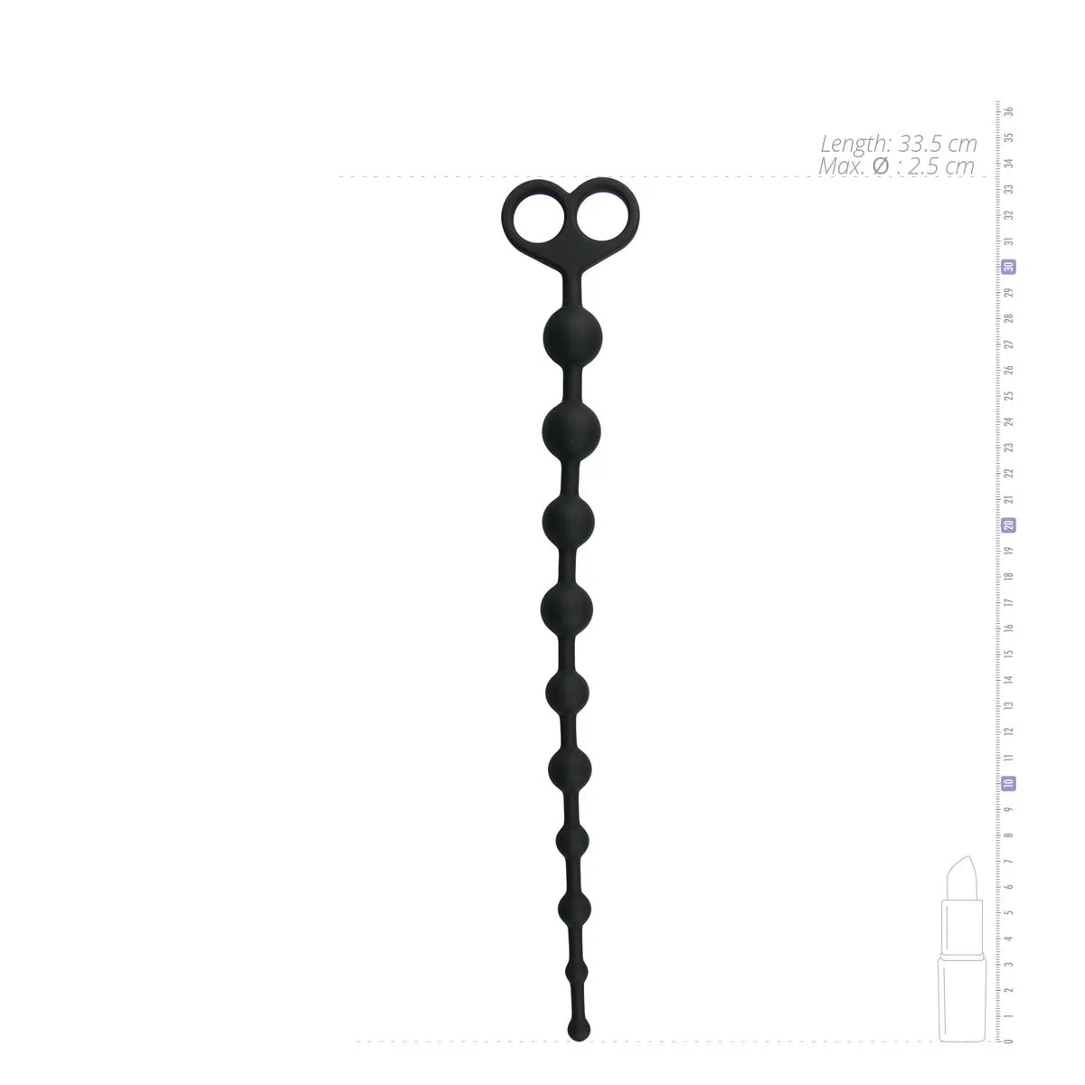 Easytoys Anal Collection - Long Anal Beads Zwart (1 stuk) - image 4