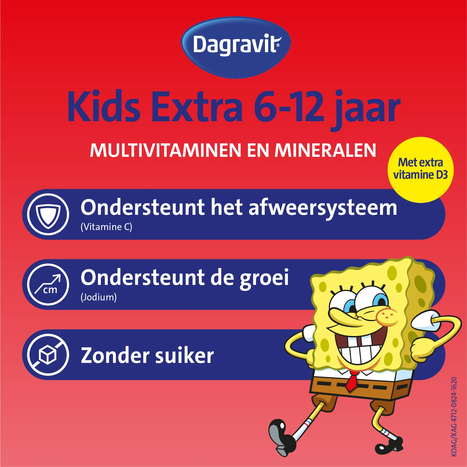 Dagravit Kids Extra 6-12 Jaar Multivitaminen (60 tabletten)