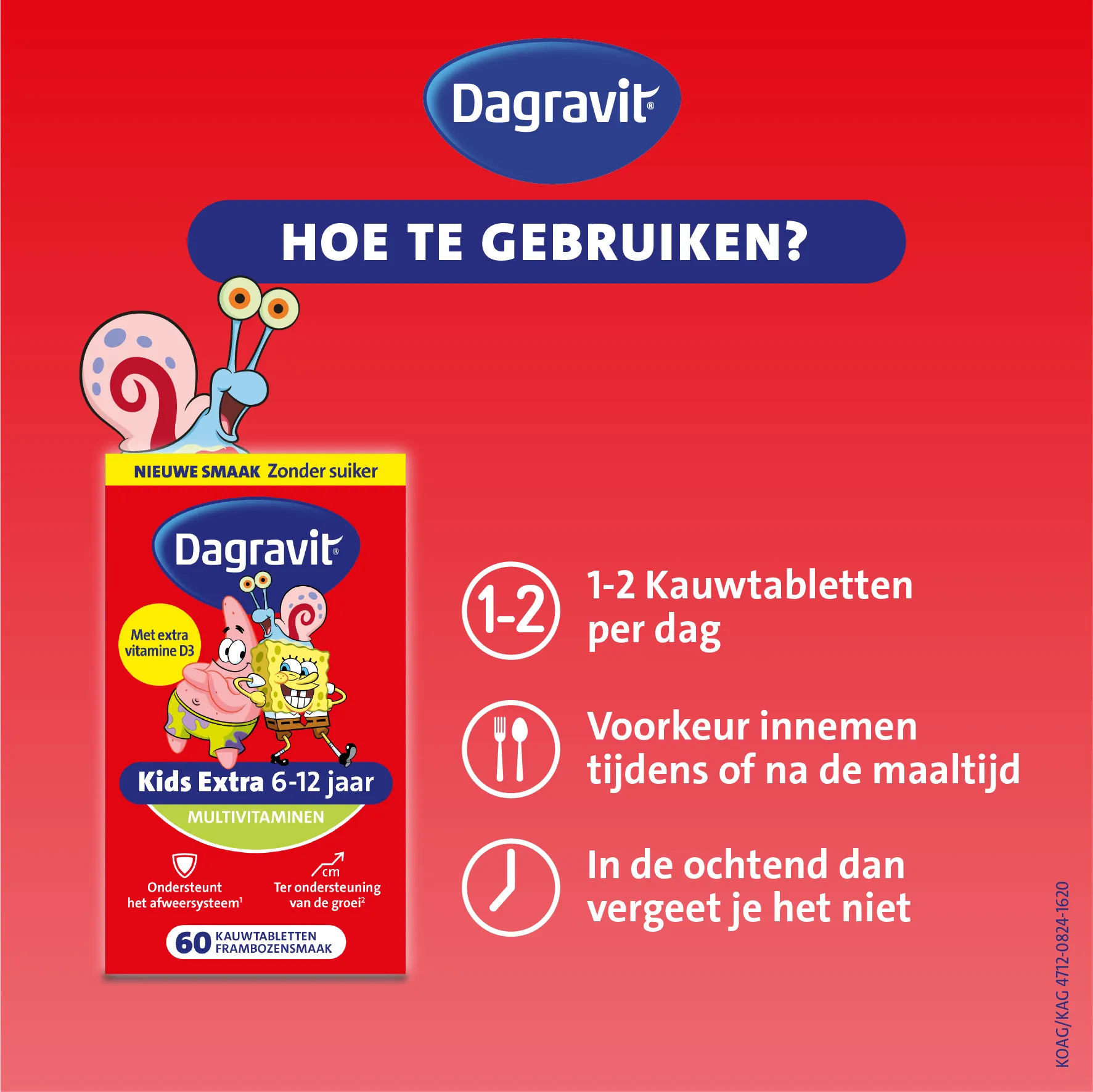 Dagravit Kids Extra 6-12 Jaar Multivitaminen (60 tabletten) - image 3