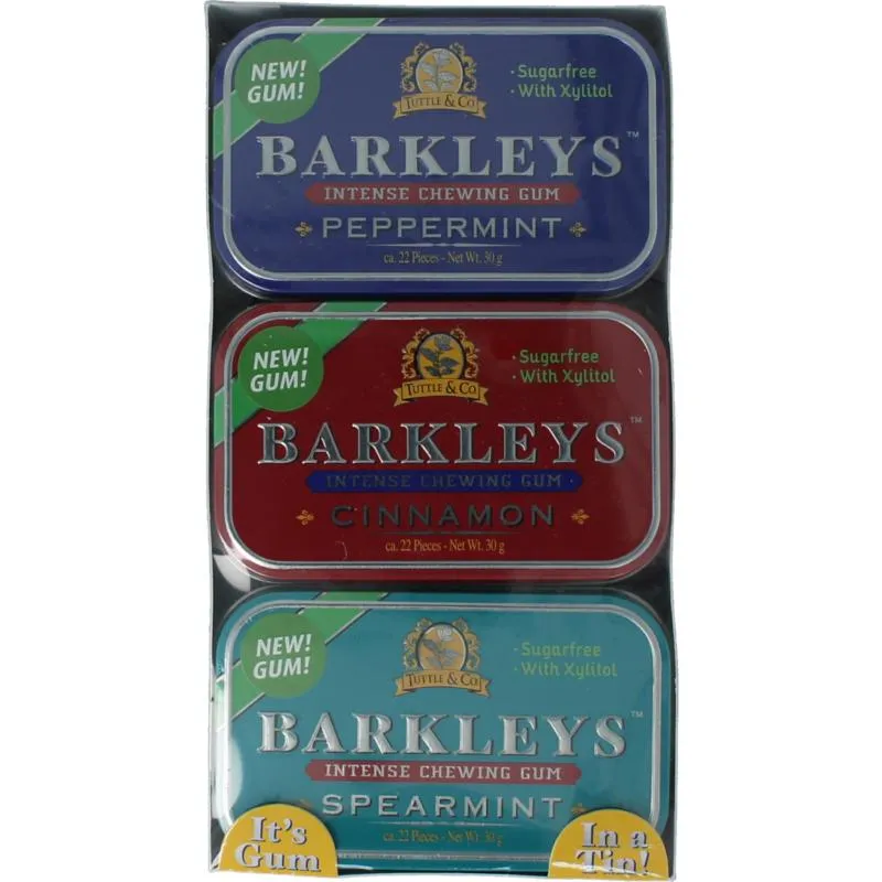 Barkleys Chewing Gum Assorti 9x30 Gram (1 stuk)