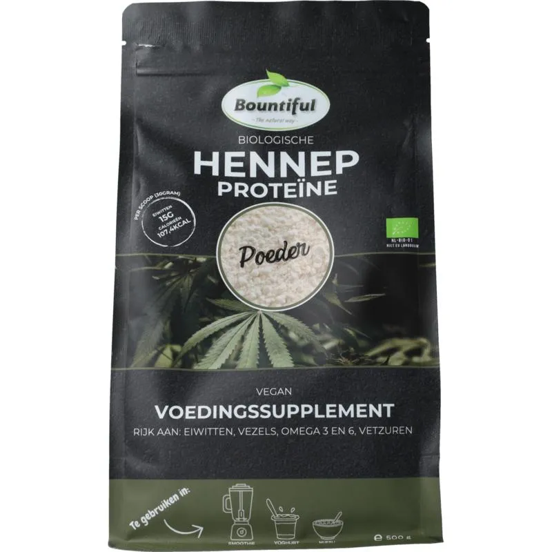Bountiful Hennep Proteine Poeder Bio Dementer (500 gr)