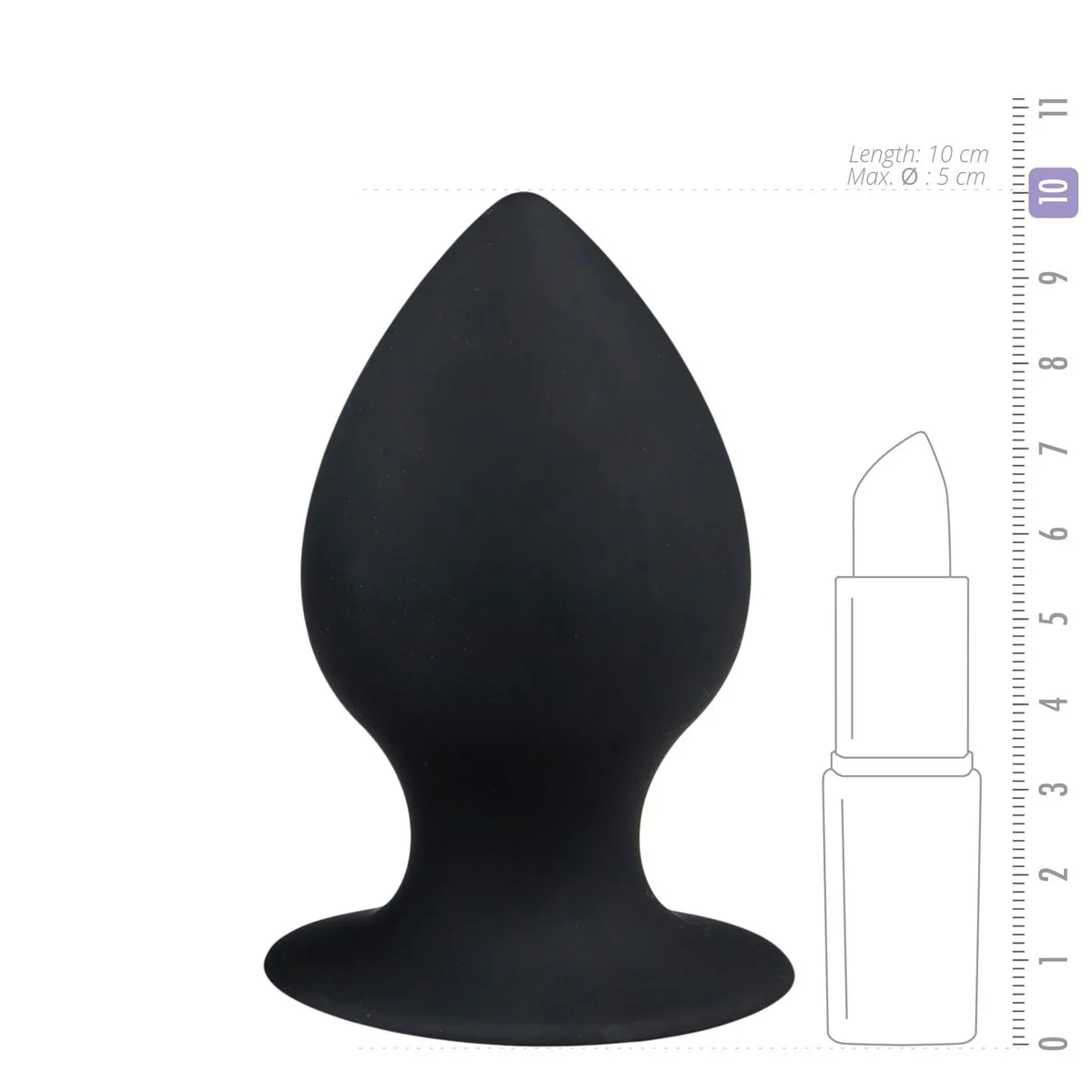 Easytoys Anal Collection - Round Butt Plug Medium Zwart (1 stuk) - image 4