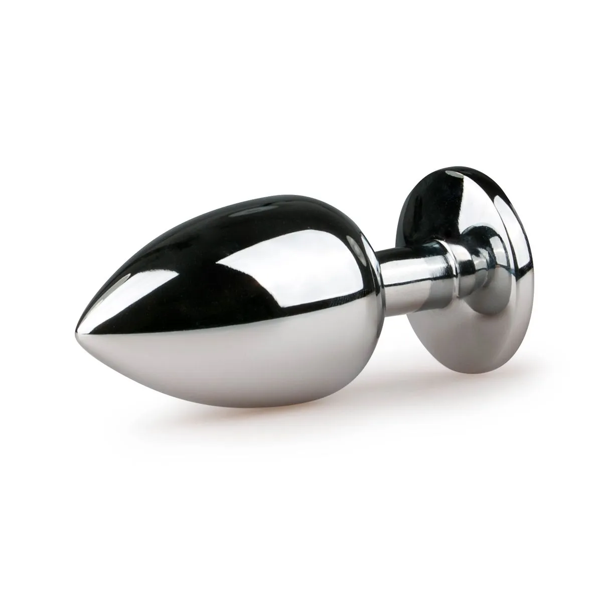 Easytoys Anal Collection - Metal Butt Plug with Pink Stone Large Zilver (1 stuk) - image 2