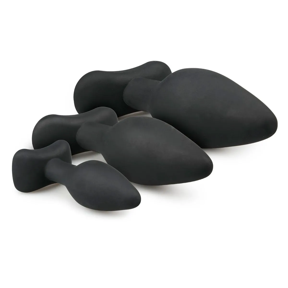 Easytoys Anal Collection - Silicone Buttplug Set Zwart (3 stuks) - image 2