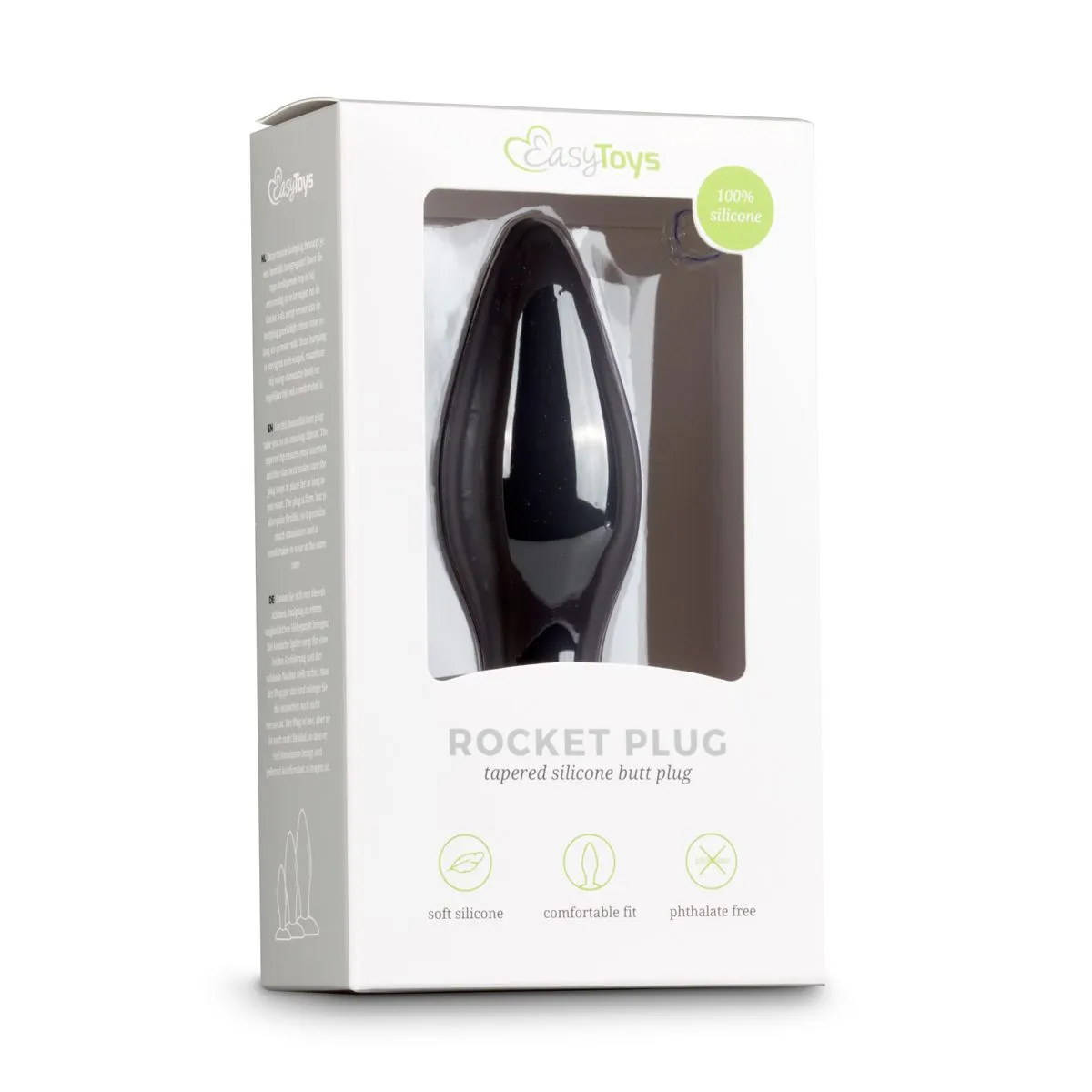 Easytoys Anal Collection - Silicone Buttplug Medium Zwart (1 stuk)