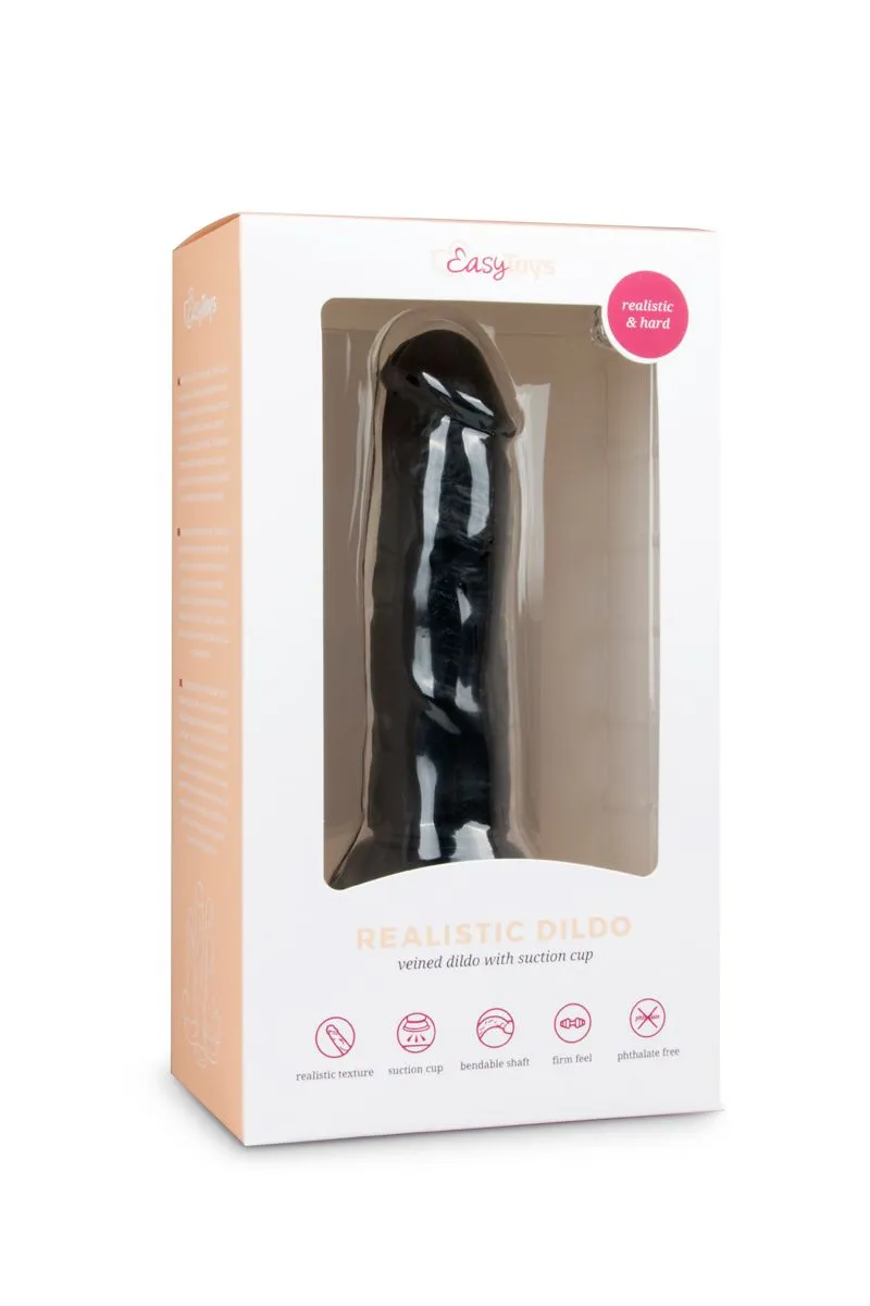 Easytoys Dildo Collection - Realistic Dildo 15,5 cm Zwart (1 stuk)