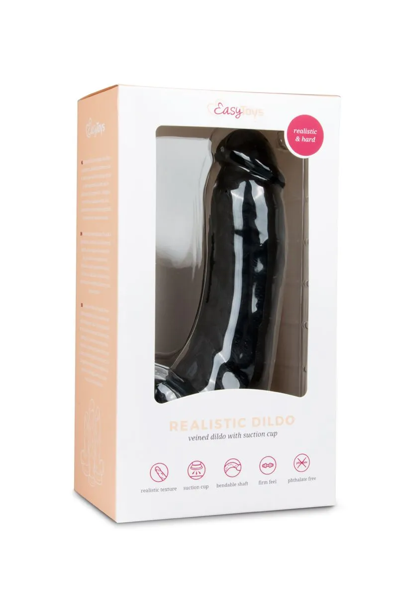 Easytoys Dildo Collection - Realistic Dildo 20 cm Zwart (1 stuk)