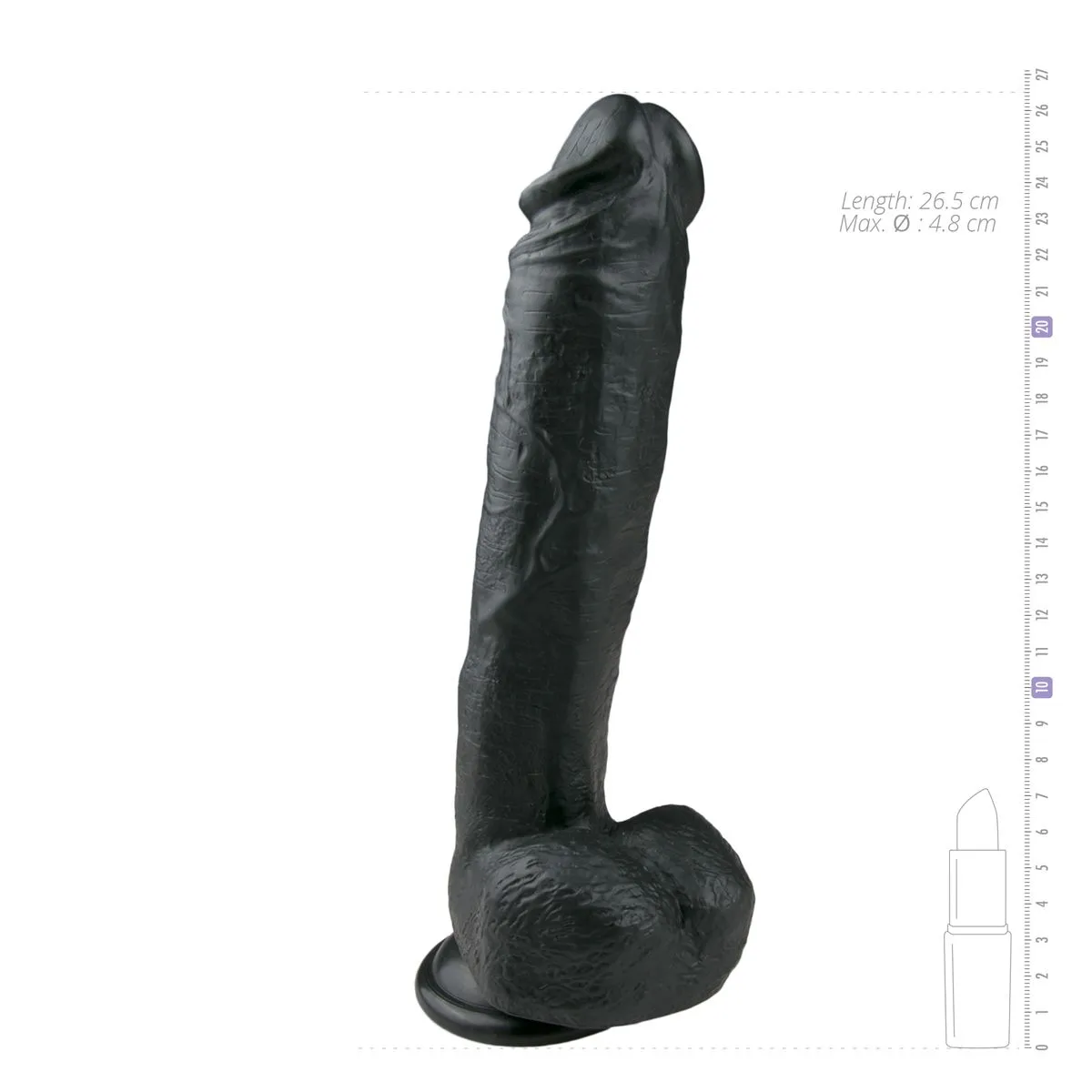 Easytoys Dildo Collection - Realistic Dildo 26.5 cm Zwart (1 stuk) - image 4