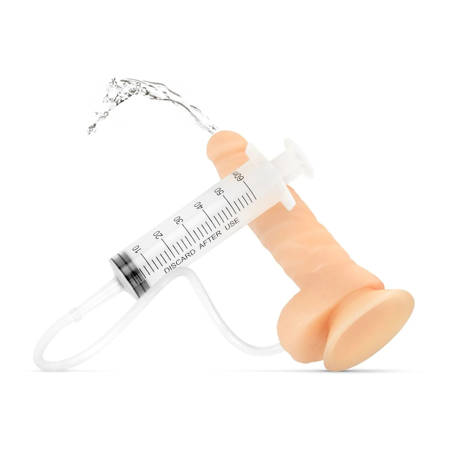Easytoys Dildo Collection - Squirting Dildo with Syringe Beige (1 stuk) - image 4