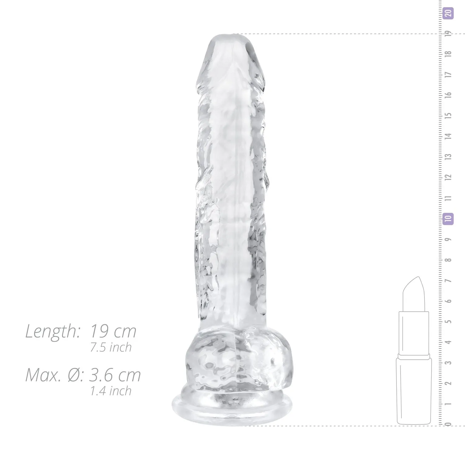 Easytoys Dildo Collection - Jelly Dildo with Balls 17 cm Transparant (1 stuk) - image 7