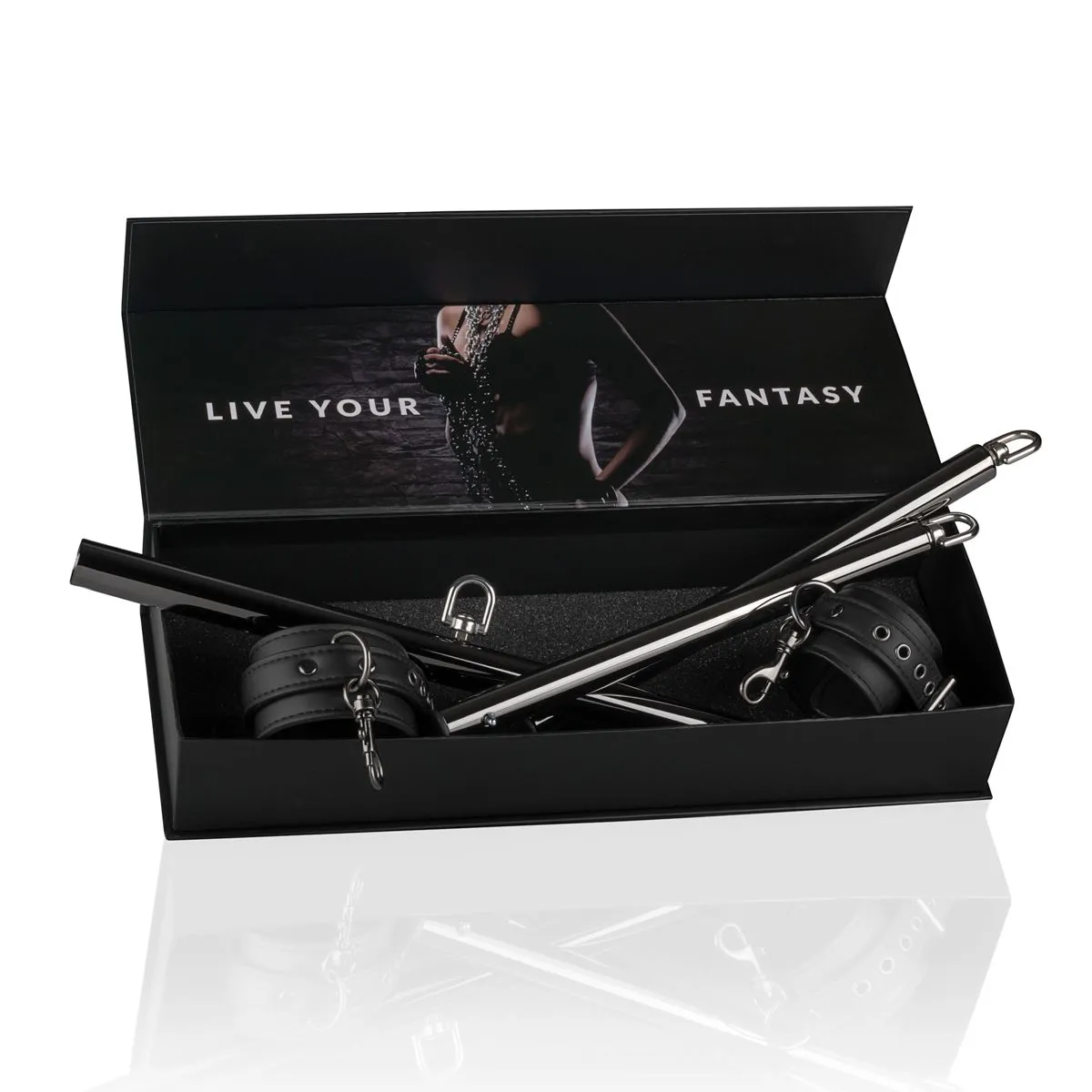 Easytoys Fetish Collection - Expander Spreader Bar and Cuffs Set Zwart (1 stuk) - image 9