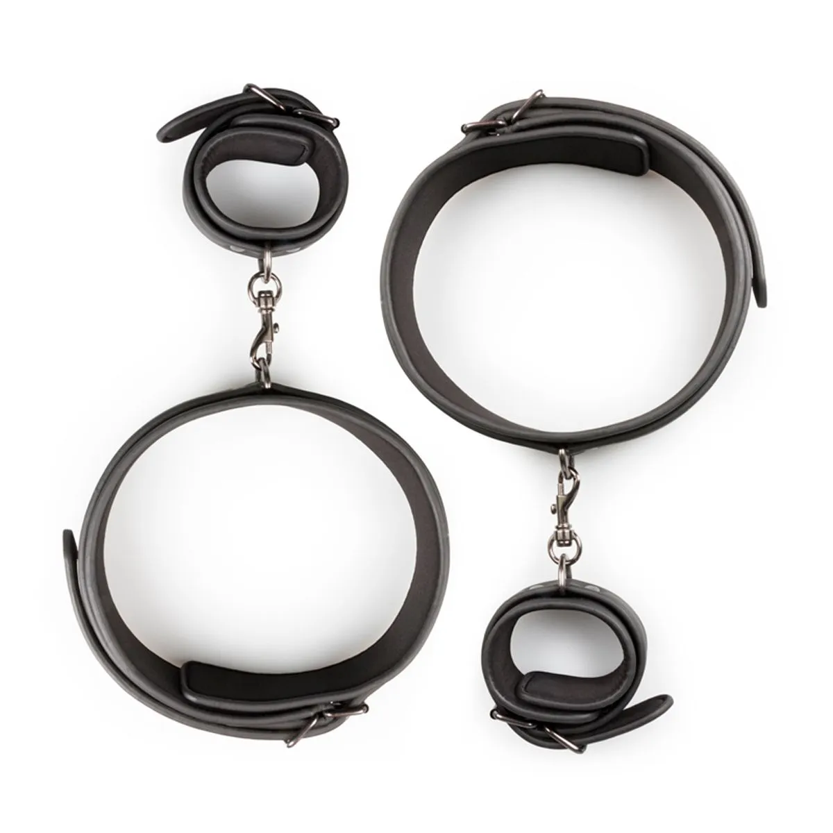Easytoys Fetish Collection - Thigh and Wrist Cuff Set Zwart (1 stuk)