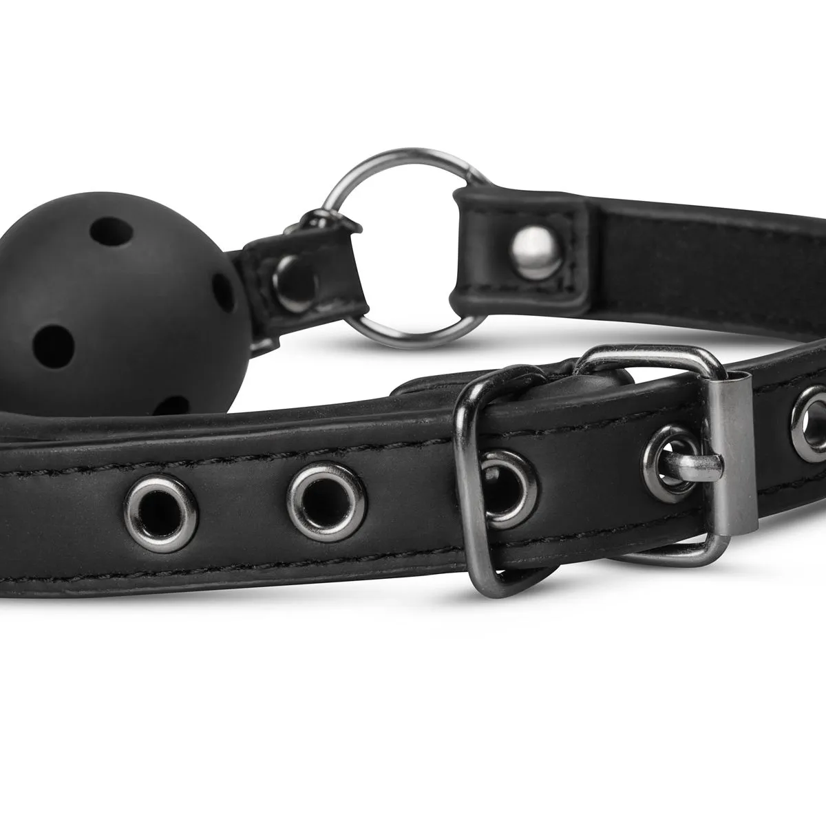 Easytoys Fetish Collection - Open Ball Gag with Nipple Clamps Zwart (1 stuk) - image 4