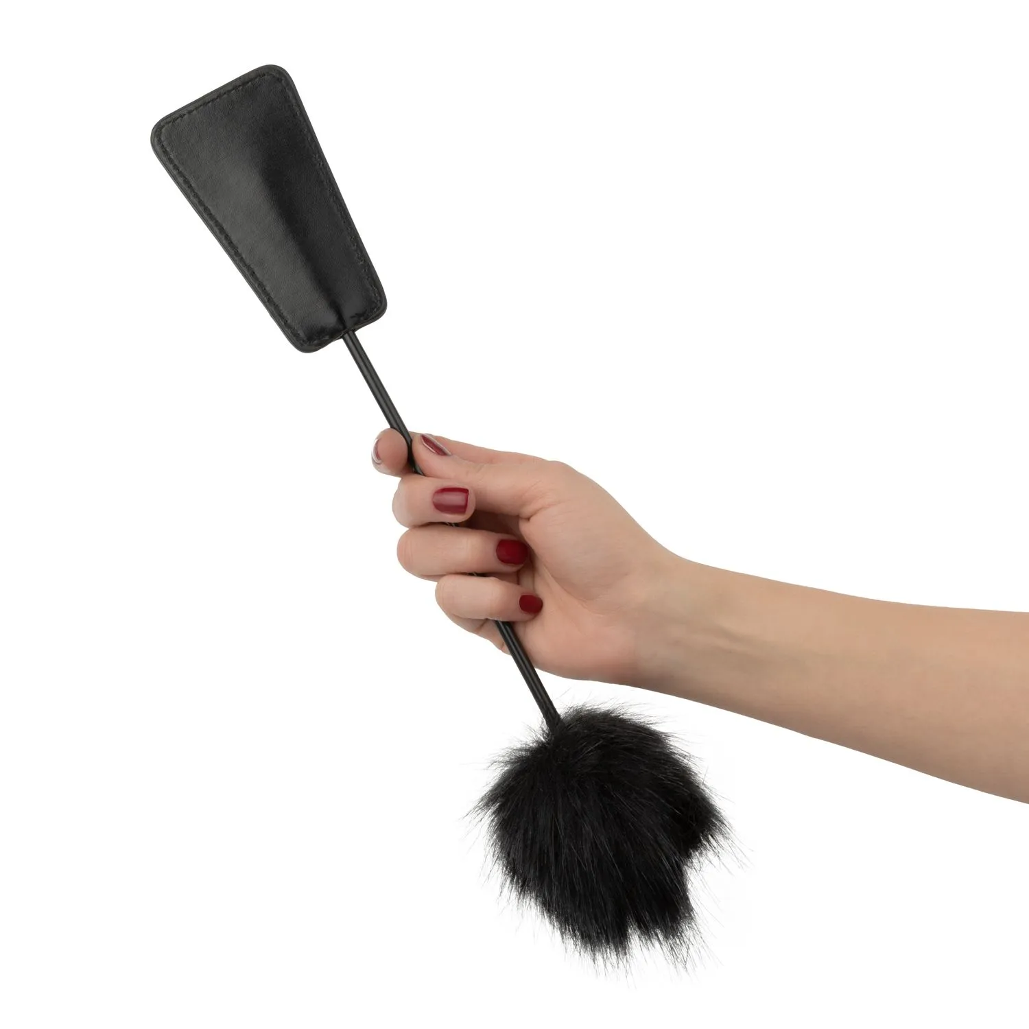 Easytoys Fetish Collection - Fluffy Tickler and Whip in 1 Zwart (1 stuk)