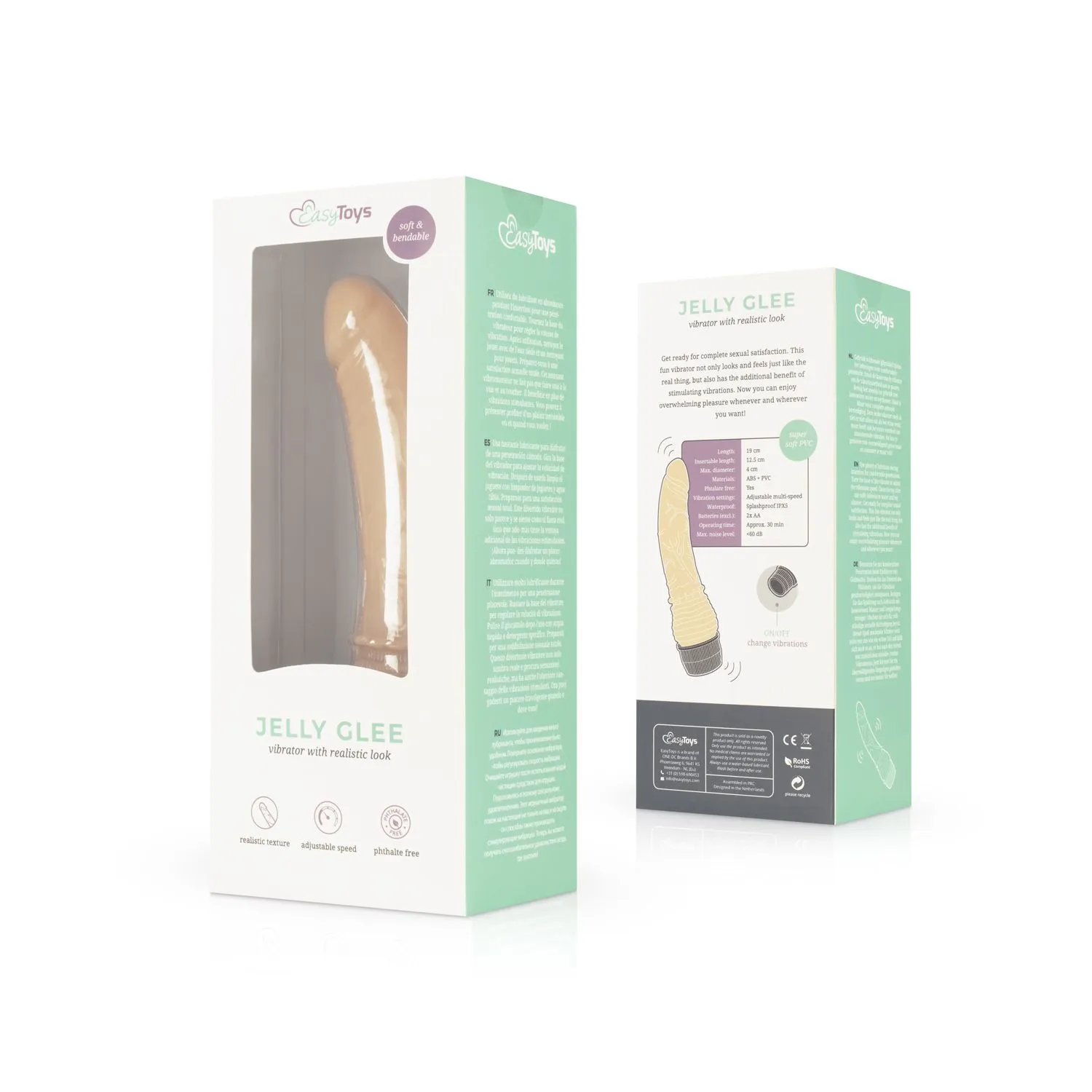 Easytoys Vibe Collection - Jelly Glee Realistic Vibrator  (1 stuk)